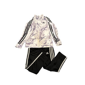 Adidas Matching Set Size 6 White Camo Black Tracksuit